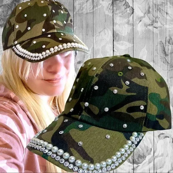 Accessories | Camo Bling Rhinestone Pearl Embellished  display picture 1
